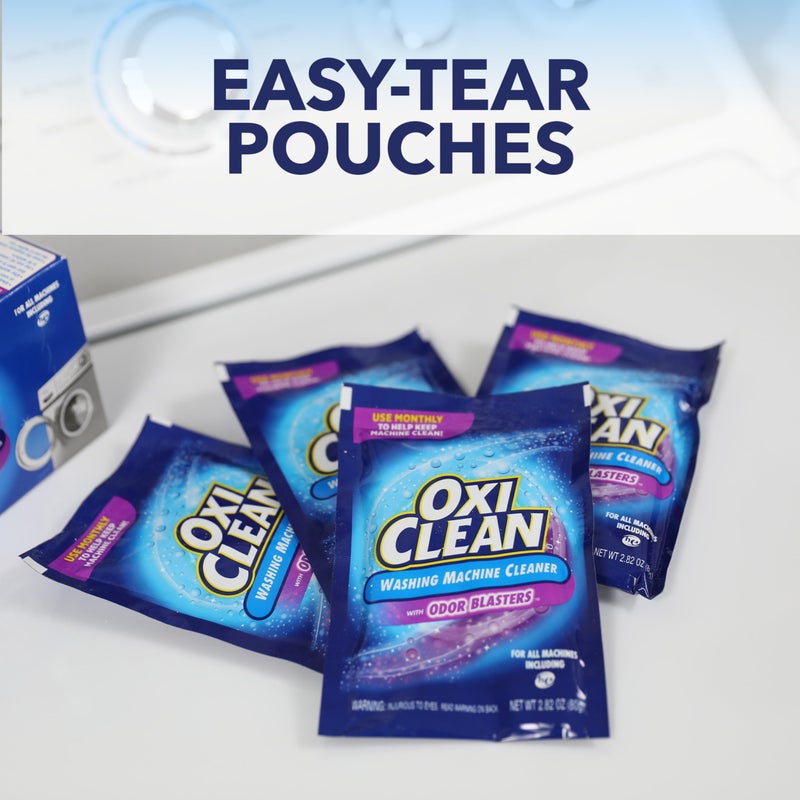 OxiClean Washing Machine Cleaner with Odor Blasters, 4 Count - Image 3